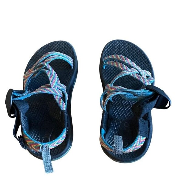 Chaco ZX1 EcoTread Sandal Strap Water Sport Adjust Fiesta Rainbow SZ 11 Kids - Picture 6 of 11